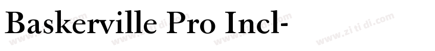 Baskerville Pro Incl字体转换